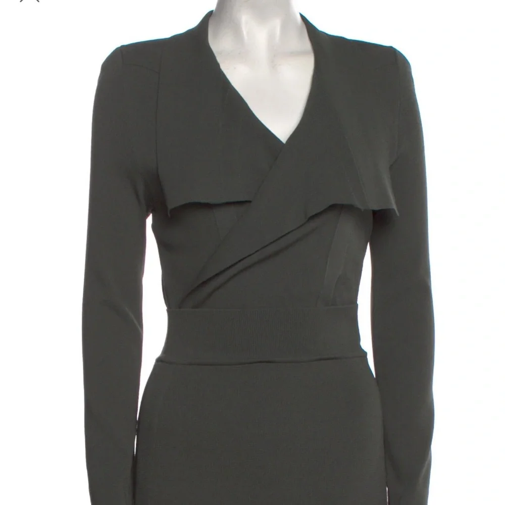Scanlan Theodore crepe knit dress green sold out!!! Small - Picture 2 of 5